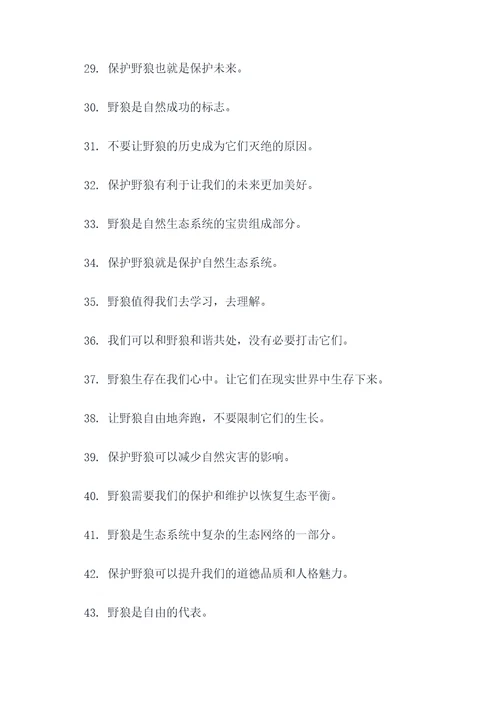 关于野狼的口号