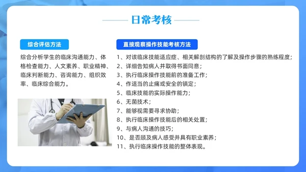 蓝色简约住院医师规范化培训PPT模板宣传PPT动态PPT医疗