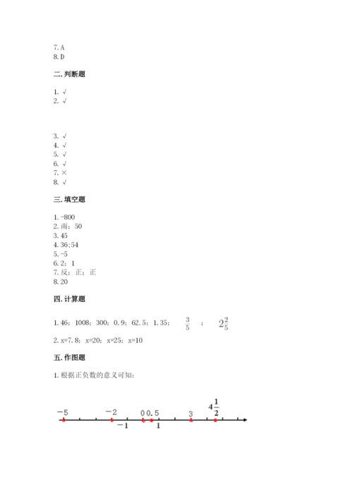 沪教版小学数学六年级下册期末检测试题精品【全优】.docx