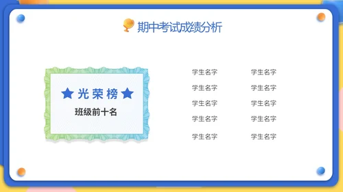 黄蓝双色3D立体卡通儿童家校协力共育未来初中家长会PPT