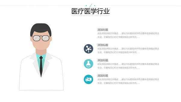 欧美风医学医疗医生年终工作总结汇报PPT模板