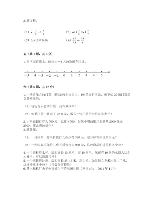 北京版数学小升初模拟试卷附参考答案（a卷）.docx