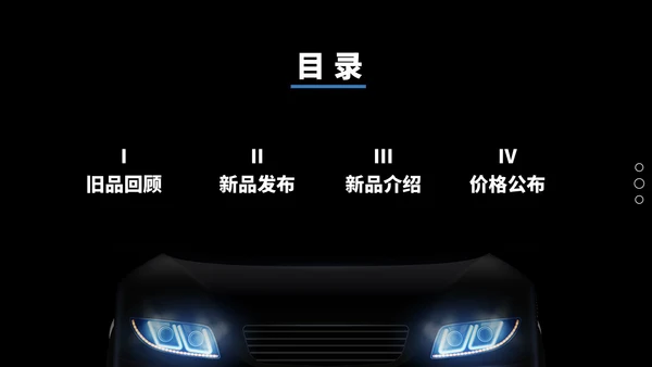 精品VI-B威霸汽车新品发布会PPT模板