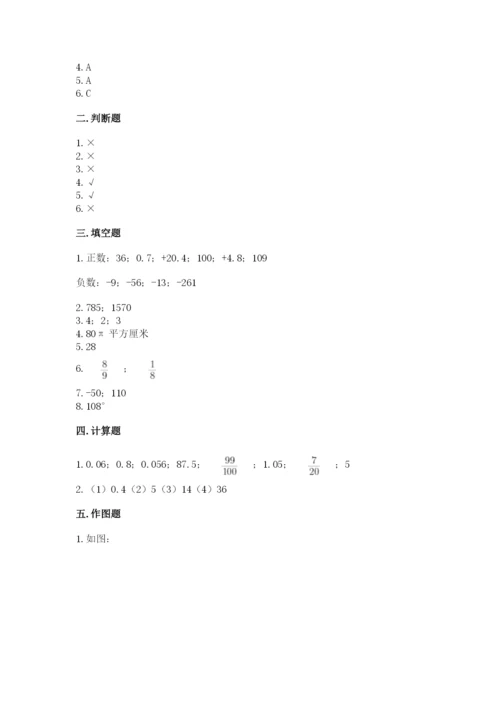 小学六年级下册数学期末卷及1套完整答案.docx