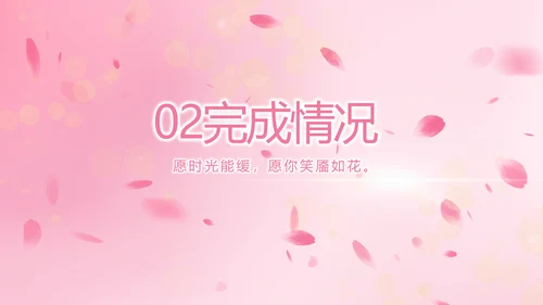 粉色唯美背景工作总结汇报动态PPT