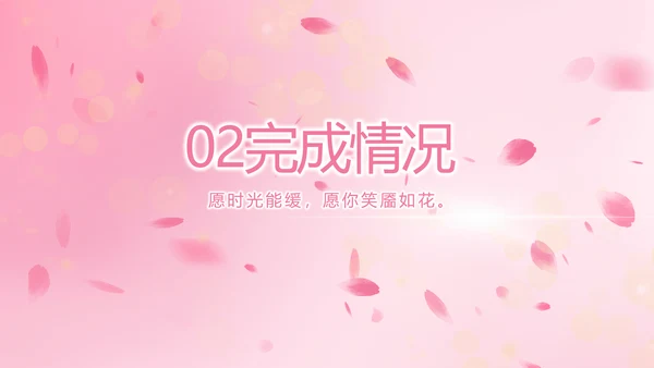 粉色唯美背景工作总结汇报动态PPT