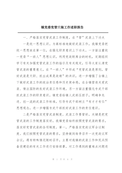 镇党委党管武装工作述职报告.docx