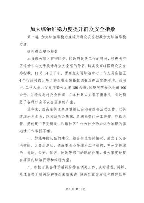 加大综治维稳力度提升群众安全指数.docx