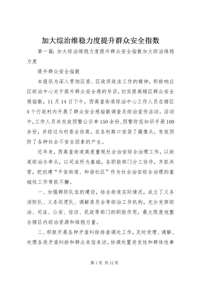 加大综治维稳力度提升群众安全指数.docx