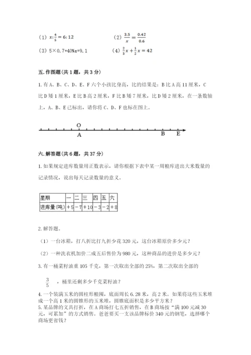 阿荣旗六年级下册数学期末测试卷（名师推荐）.docx