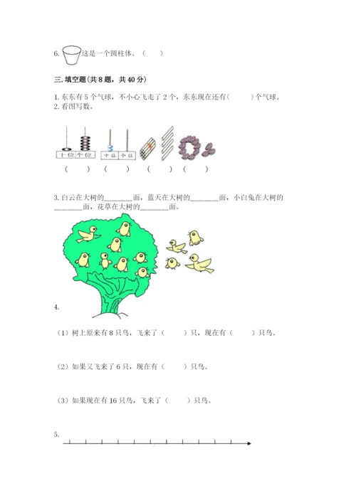 人教版一年级上册数学期末测试卷（典优）word版.docx
