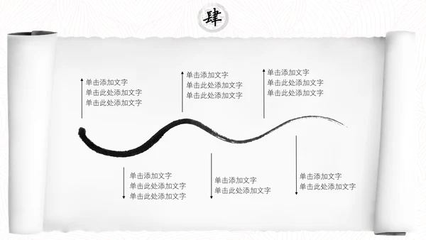 中国风水墨书卷画卷通用PPT
