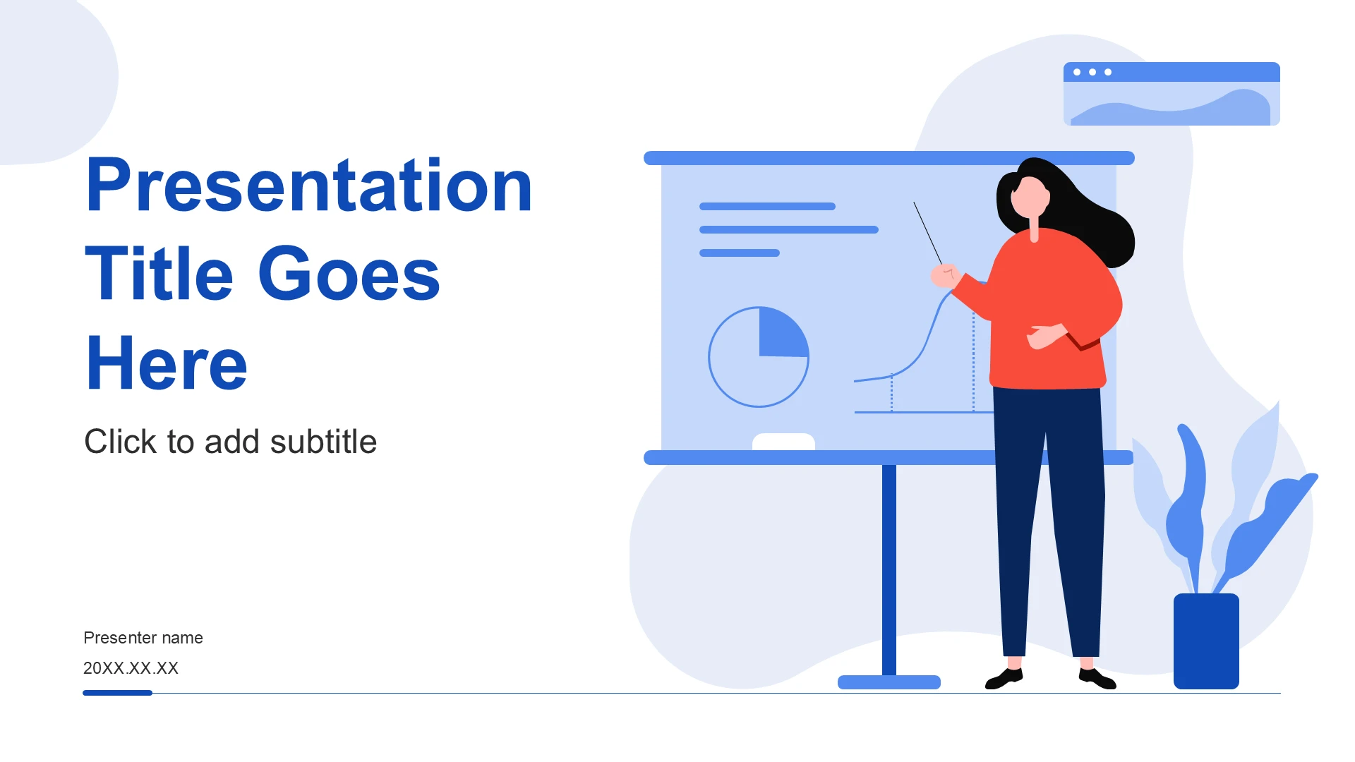 蓝色简约风实习报告总结PPT主题