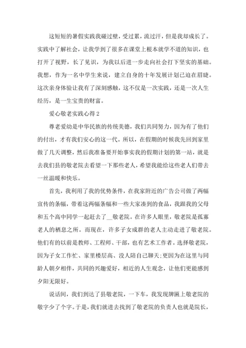 爱心敬老实践心得模板.docx