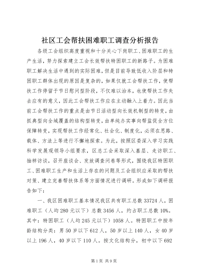 社区工会帮扶困难职工调查分析报告.docx