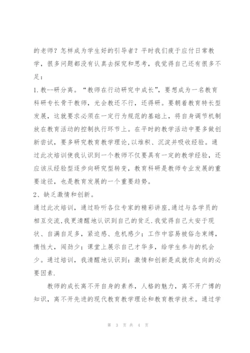 教师培训学习个人总结范文.docx