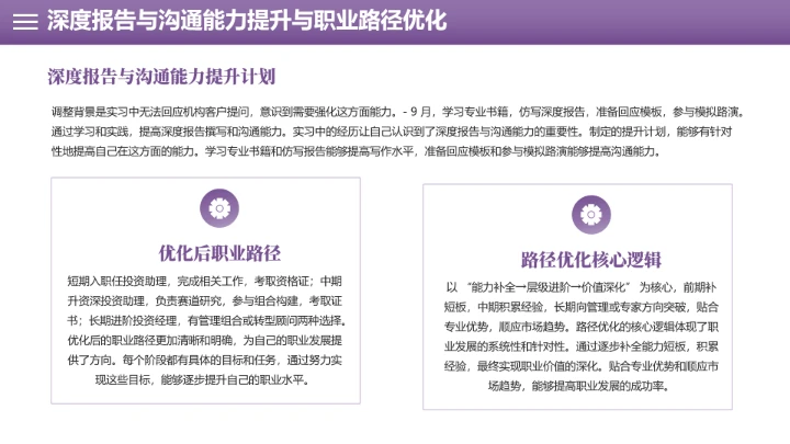 会计学专业大学生职业生涯规划职业生生涯发展展示PPT模版