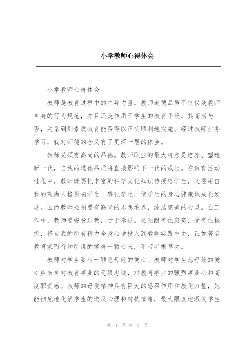 小学教师心得体会.docx