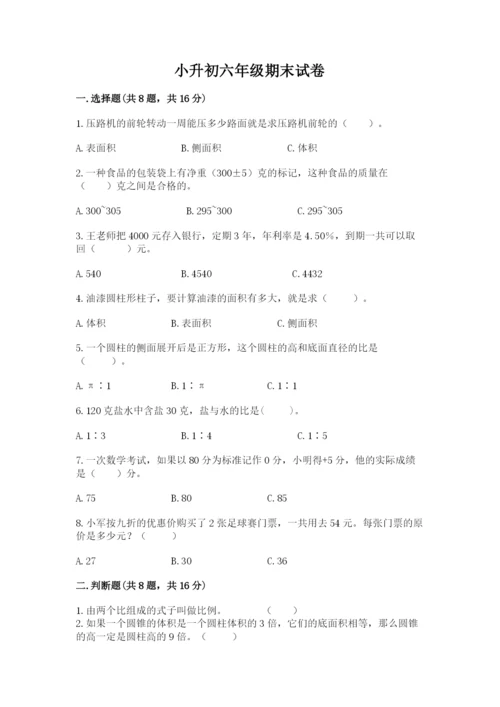 小升初六年级期末试卷精品（全国通用）.docx