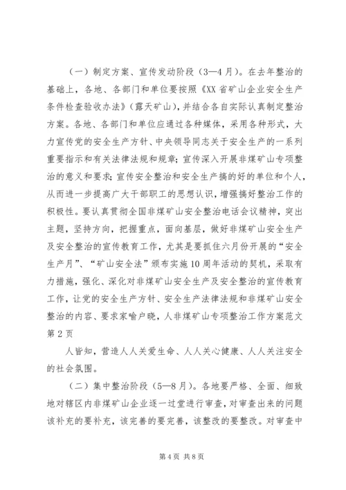 非煤矿山专项整治工作方案范文 (3).docx