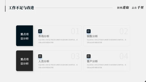 极简简约黑白创意月度工作总结工作汇报述职报告ppt模板