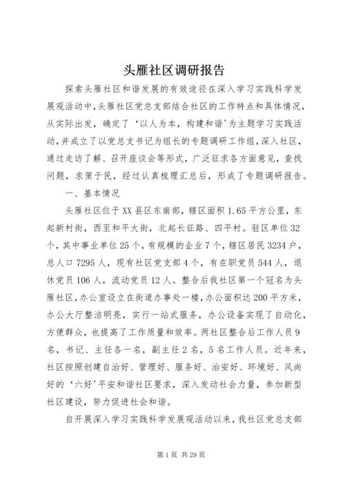头雁社区调研报告.docx
