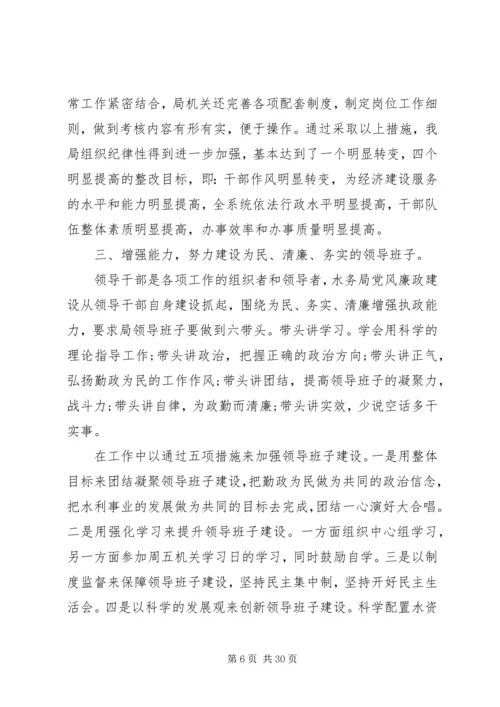 第一篇：水利局党风廉政建设责任制自查报告.docx