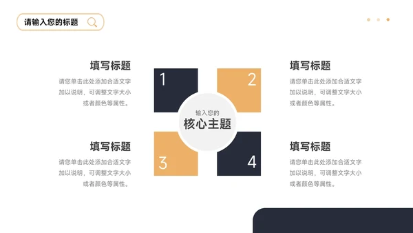 黄蓝欧美双色公司宣传策划PPT模板