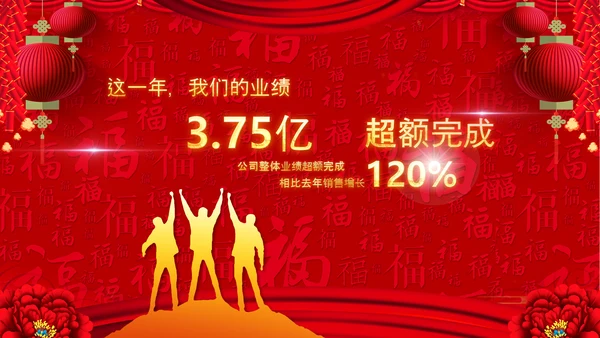2023中国风年会喜庆兔年春节晚会PPT