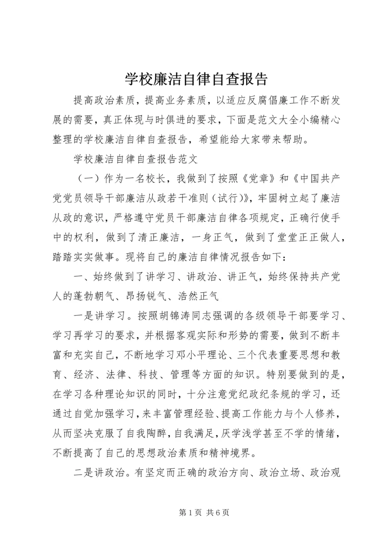 学校廉洁自律自查报告.docx