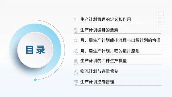 蓝灰色系微粒风生产计划管理培训PPT模板生产管理