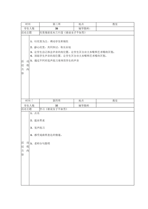 向阳小学“粉墨戏曲社团活动记录