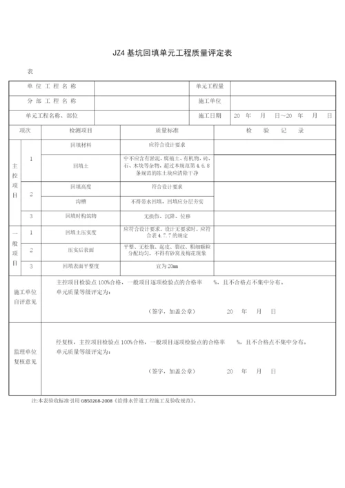 给水排水构筑物工程施工质量评定表(1).docx
