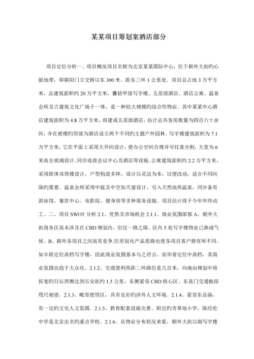 大型专项项目专题策划专题方案.docx