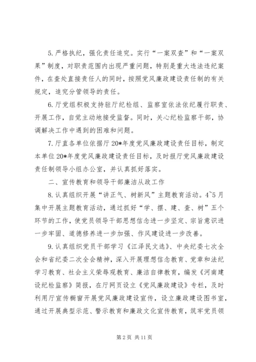 建设厅年度党风廉政建设报告.docx