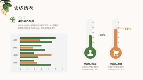 绿色橙色小清新年中工作总结汇报ppt模板年中总结