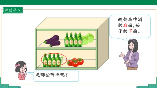 新人教版1年级上册 2.1 上、下、前、后 教学课件（28张PPT）