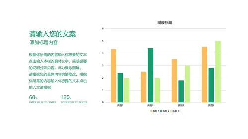 绿色扁平风简约总结汇报PPT模板