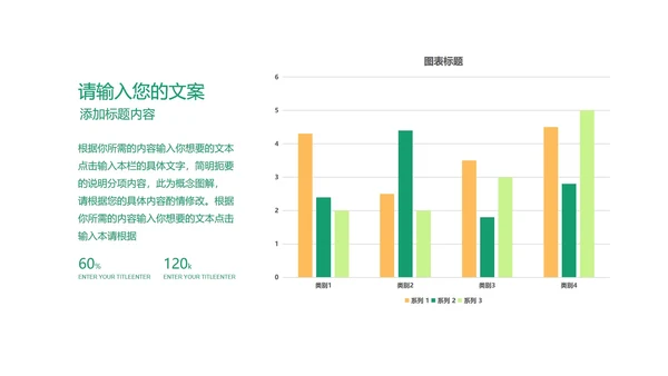 绿色扁平风简约总结汇报PPT模板