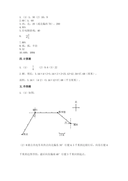 人教版六年级上册数学期末测试卷及答案【考点梳理】.docx