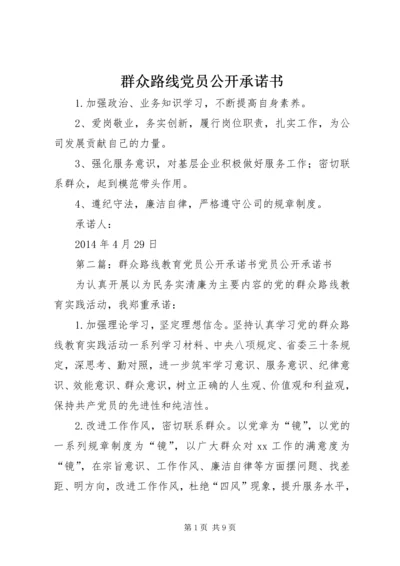 群众路线党员公开承诺书.docx