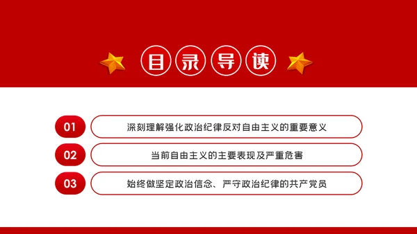 强化政治纪律反对自由主义党建党课ppt模板