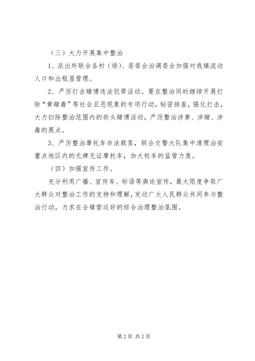 镇政府综合治理整治工作方案 (2).docx