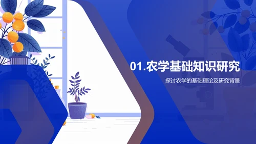 农学研究开题报告PPT模板