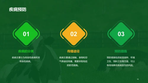 绿色现代养殖流程管理与疾病预防PPT模板