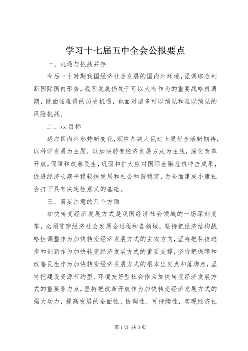 学习十七届五中全会公报要点.docx