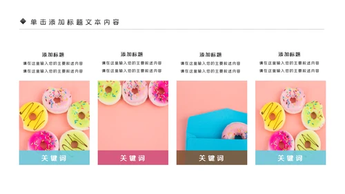 美食甜甜圈下午茶甜品店美食PPT模板
