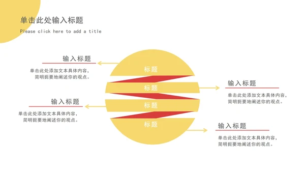 红黄撞色总结汇报通用ppt模板