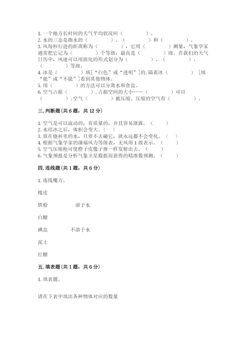 教科版三年级上册科学期末测试卷精品【预热题】.docx