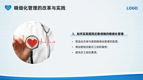 蓝色简约医院精细化管理PPT模板宣传PPT动态PPT